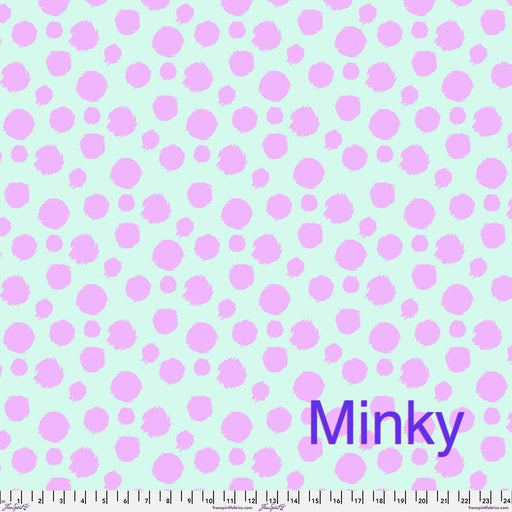 PRE-Order Tabby Road Deja Vu- MINKY Fur Ball MKTP001.TECHNOMINT- Half Yard - Modern Fabric Shoppe