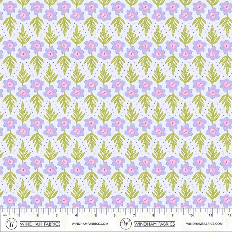 PRE-Order Tamara Kate- The Botanist - In Formation 55760-13 Hyacinth - Half Yard- June 2027 - Modern Fabric Shoppe