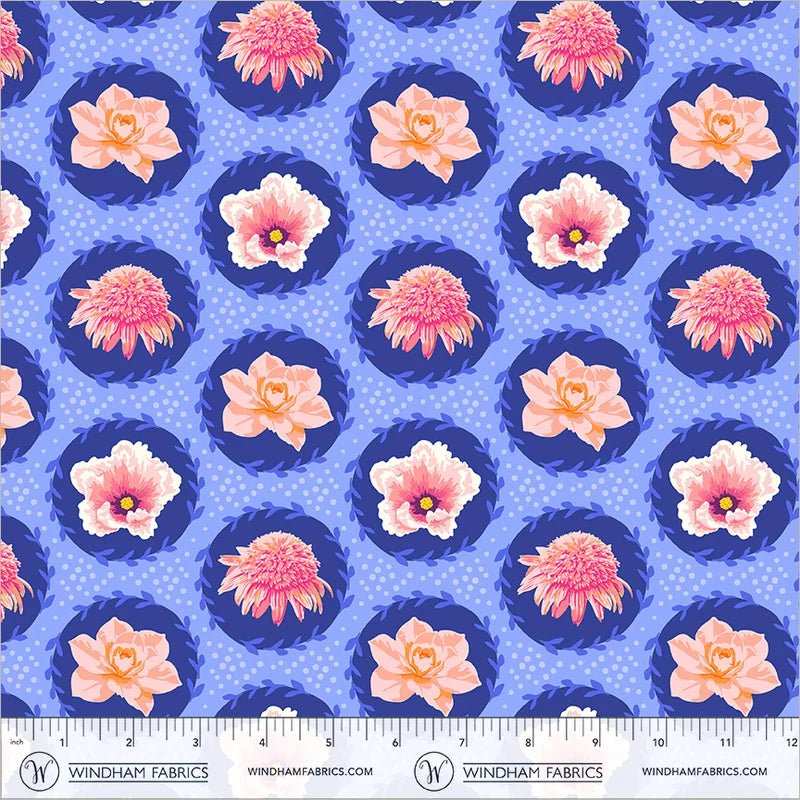 PRE-Order Tamara Kate- The Botanist - Scene Stealers 55758-7 Periwinkle - Half Yard- June 2027 - Modern Fabric Shoppe