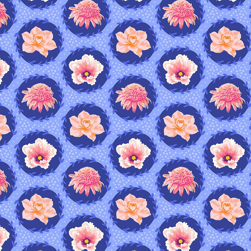 PRE-Order Tamara Kate- The Botanist - Scene Stealers 55758-7 Periwinkle - Half Yard- June 2027 - Modern Fabric Shoppe