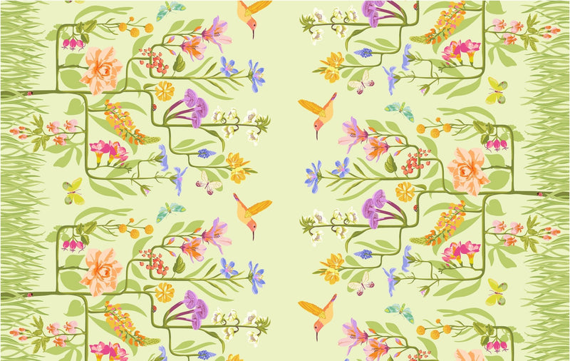 PRE-Order Tamara Kate- The Botanist - Tree Of Life 55763D-24 Celery - Half Yard- June 2027 - Modern Fabric Shoppe