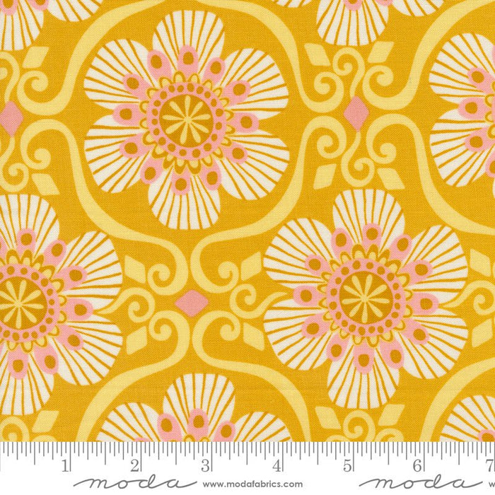 PRE-ORDER Tango by Kate Spain- Tango Barcelona Tumeric 27334 18 - Half Yard- September 2024 - Modern Fabric Shoppe