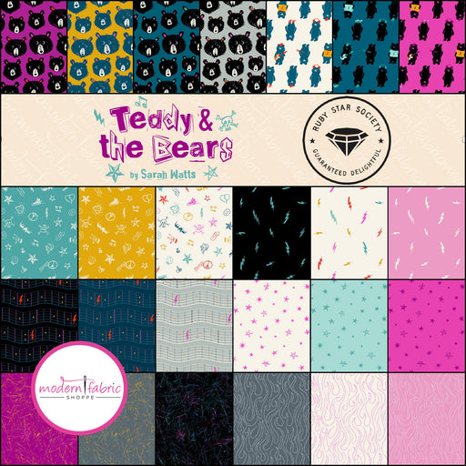 PRE-ORDER- Teddy and the Bear by Sarah Watts- Fat Quarter Bundle- October 2024 - Modern Fabric Shoppe