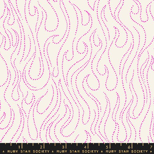 PRE-ORDER Teddy & the Bears by Sarah Watts- Flames RS 2109 11 Glow Rose- Half Yard- October 2024 - Modern Fabric Shoppe