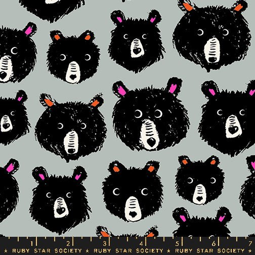 PRE-ORDER Teddy & the Bears by Sarah Watts- Teddy and the Bears RS 2102 16 Oyster- Half Yard- October 2024 - Modern Fabric Shoppe
