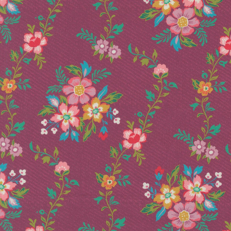 PRE-Order Tilbury Garden by Crystal Manning- Cyclamen 11991 12- Half Yard- March 2027 - Modern Fabric Shoppe