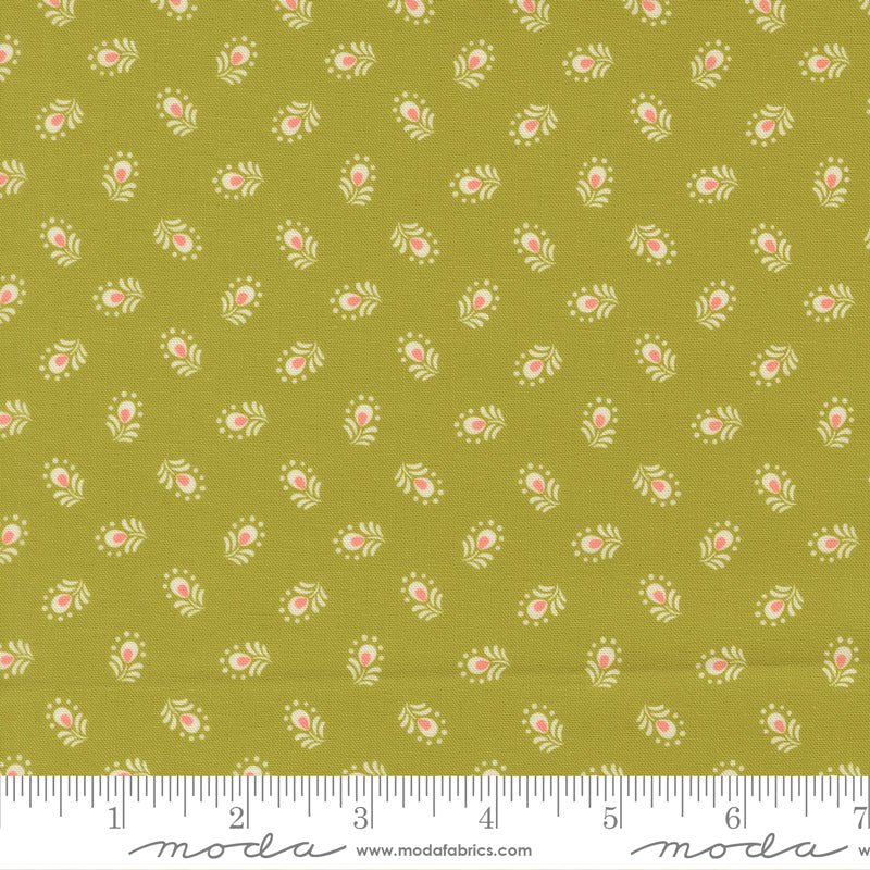 PRE-Order Tilbury Garden by Crystal Manning- Pesto 11996 17- Half Yard- March 2027 - Modern Fabric Shoppe
