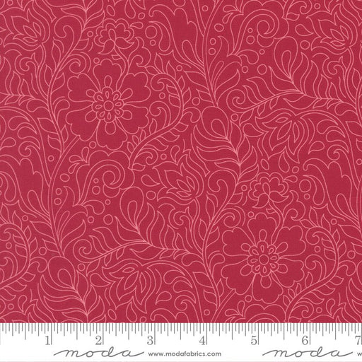 PRE-Order Tilbury Garden by Crystal Manning- Pomegranate 11997 16- Half Yard- March 2027 - Modern Fabric Shoppe