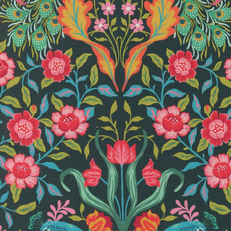 PRE-Order Tilbury Garden by Crystal Manning- Prussian Blue 11990 19- Half Yard- March 2027 - Modern Fabric Shoppe