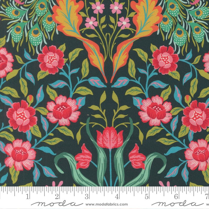 PRE-Order Tilbury Garden by Crystal Manning- Prussian Blue 11990 19- Half Yard- March 2027 - Modern Fabric Shoppe