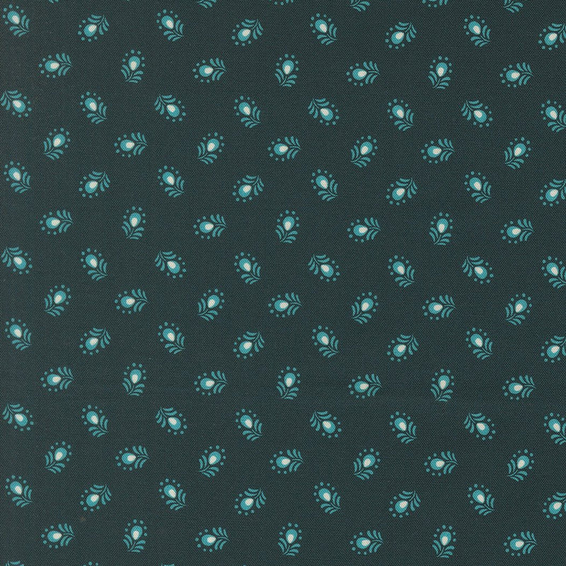 PRE-Order Tilbury Garden by Crystal Manning- Prussian Blue 11996 19- Half Yard- March 2027 - Modern Fabric Shoppe
