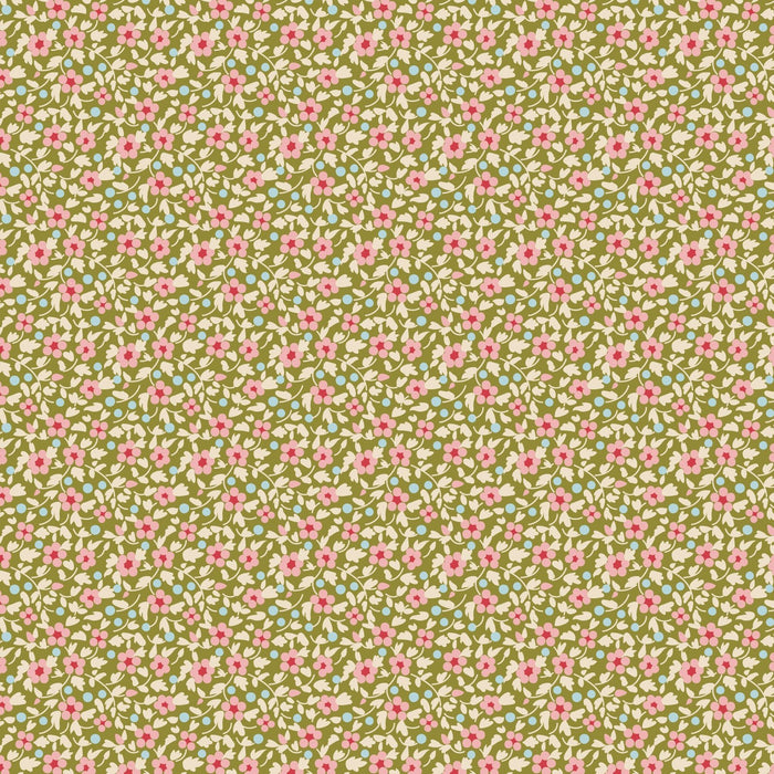 PRE-ORDER Tilda- Creating Memories- Brie TIL130121- Green- Half Yard- June 2024 - Modern Fabric Shoppe