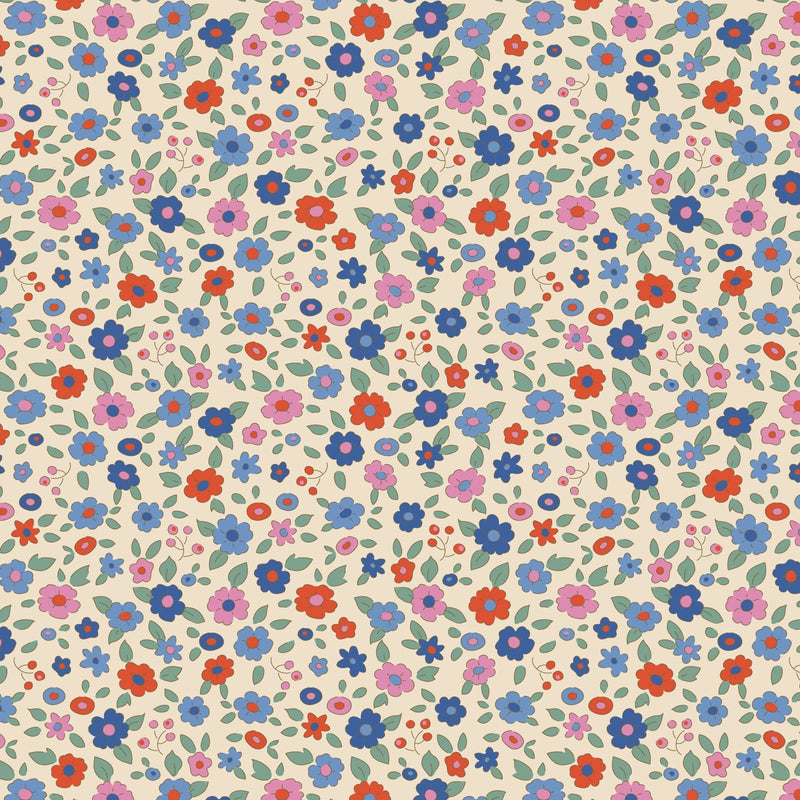 PRE-ORDER Tilda- Creating Memories- Evie TIL130133- Blue- Half Yard- June 2024 - Modern Fabric Shoppe