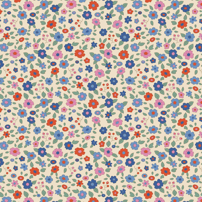 PRE-ORDER Tilda- Creating Memories- Evie TIL130133- Blue- Half Yard- June 2024 - Modern Fabric Shoppe