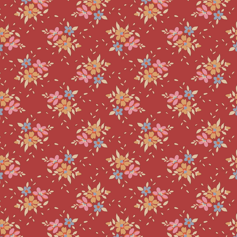 PRE-ORDER Tilda- Creating Memories- Frida TIL130150- Red- Half Yard- June 2024 - Modern Fabric Shoppe