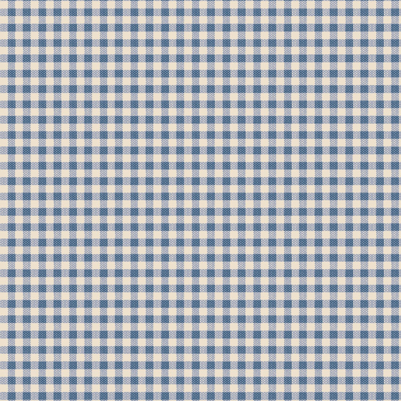 PRE-ORDER Tilda- Creating Memories- Gingham TIL160073- Blue- Half Yard- June 2024 - Modern Fabric Shoppe