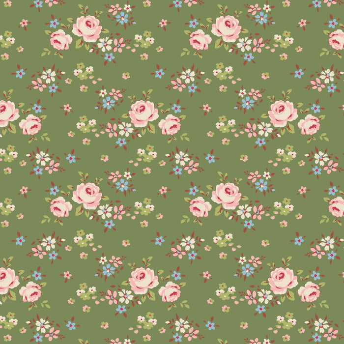 PRE-ORDER Tilda- Creating Memories- Gracie TIL130151- Green- Half Yard- June 2024 - Modern Fabric Shoppe