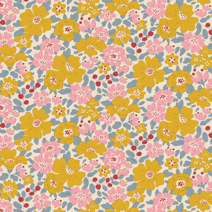 PRE-ORDER Tilda- Creating Memories- Harper TIL130122- Yellow- Half Yard- June 2024 - Modern Fabric Shoppe