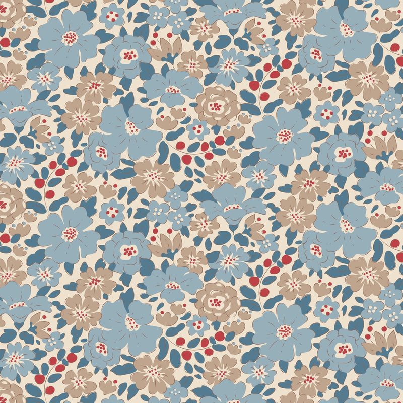 PRE-ORDER Tilda- Creating Memories- Harper TIL130128- Blue- Half Yard- June 2024 - Modern Fabric Shoppe