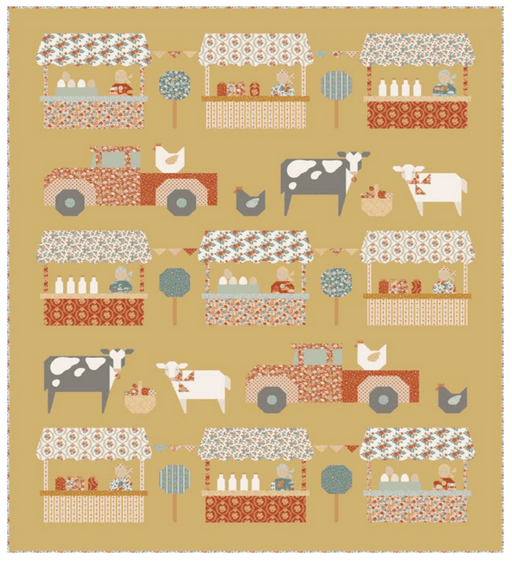 PRE- ORder Tilda- Farmers Market Honey Quilt Kit featuring Village Life- October 2026 - Modern Fabric Shoppe