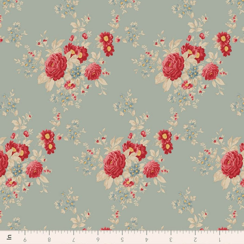 PRE-ORDER Tilda- Merry Little Christmas- Carol Duck Egg TIL100627- Half Yard- July 2027 - Modern Fabric Shoppe