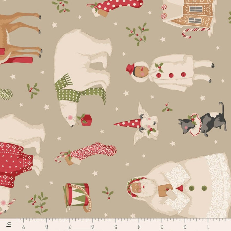 PRE-ORDER Tilda- Merry Little Christmas- Winter Friends Clay TIL100640- Half Yard- July 2027 - Modern Fabric Shoppe