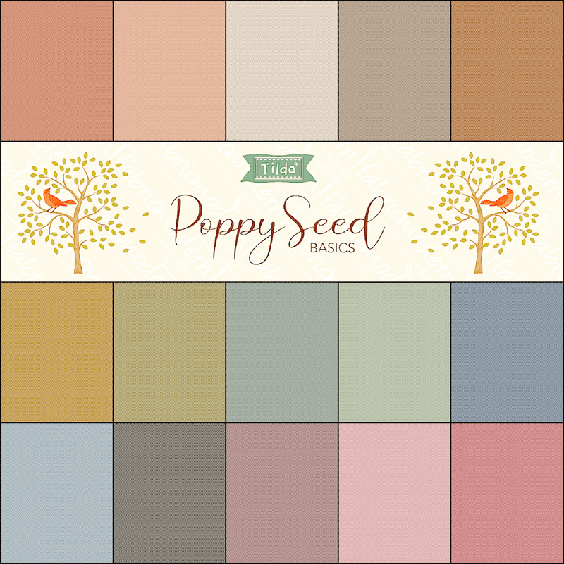 Pre - Order Tilda Poppy Seed Basics - Half Yard Bundle - March 2026 - Modern Fabric Shoppe
