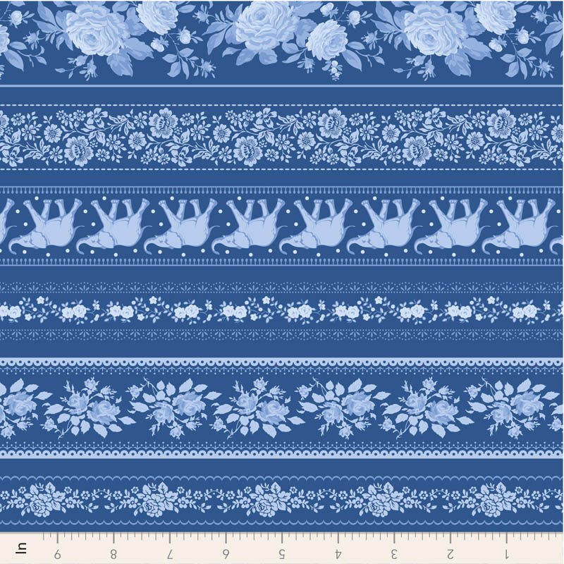 PRE - Order Tilda - Something Blue - Blenders Borders TIL110171 Night - Half Yard - June 2026 - Modern Fabric Shoppe