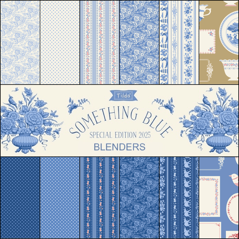 PRE - Order TIlda Something Blue BLENDERS - Half Yard Bundle - June 2026 - Modern Fabric Shoppe