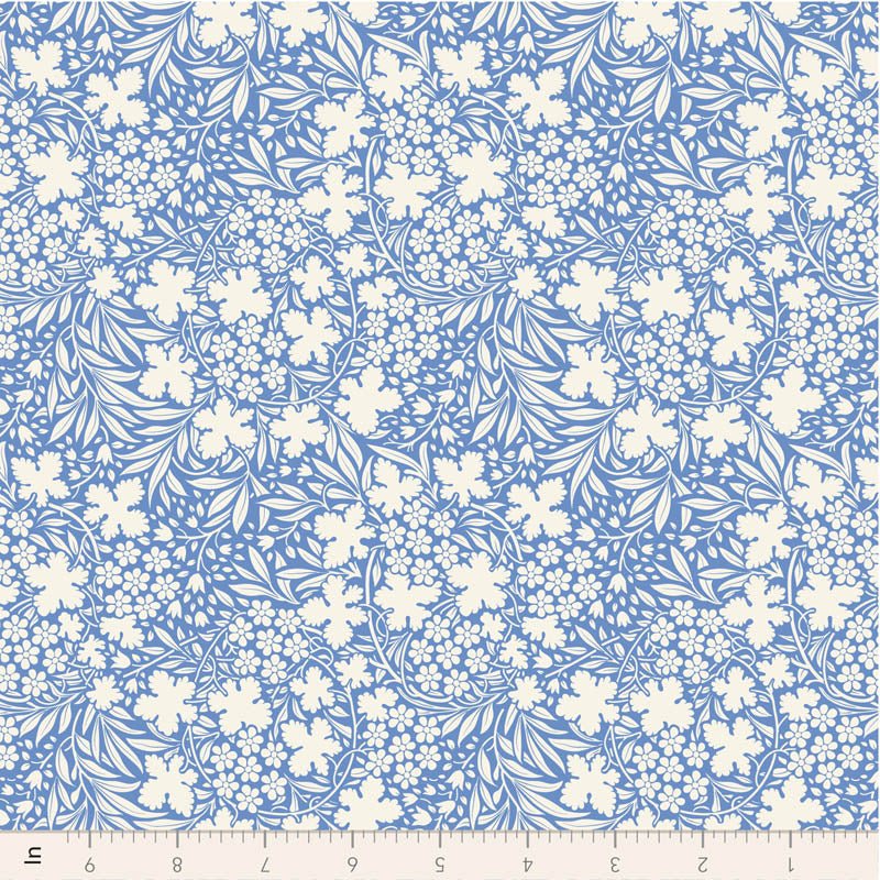 PRE - Order Tilda - Something Blue - Blushbloom TIL100668 Blue - Half Yard - June 2026 - Modern Fabric Shoppe