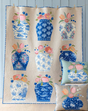 PRE - Order Tilda - Something Blue - Ginger Jar Quilt Kit - Putty - June 2026 - Modern Fabric Shoppe