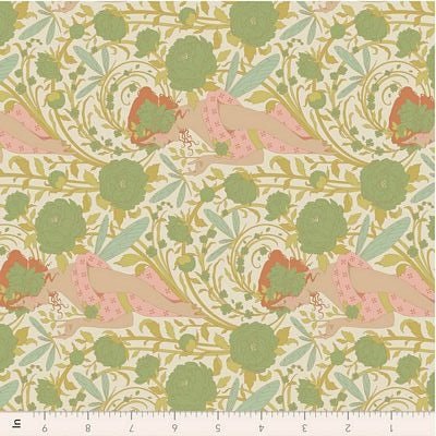 Pre - Order Tilda Songbird - Aubery TIL100646 Green - Half Yard - February 2026 - Modern Fabric Shoppe