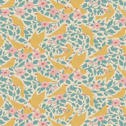 Pre - Order Tilda Songbird - Ava TIL100660 Teal - Half Yard - February 2026 - Modern Fabric Shoppe