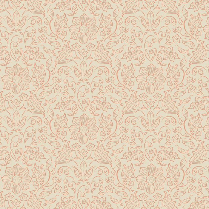 Pre - Order Tilda Songbird - Blenders Lila TIL110150 Peach - Half Yard - February 2026 - Modern Fabric Shoppe