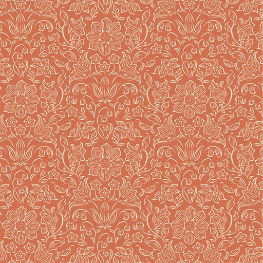 Pre - Order Tilda Songbird - Blenders Lila TIL110152 Coral - Half Yard - February 2026 - Modern Fabric Shoppe