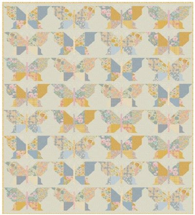 Pre Order Tilda - Songbird - Butterflies Quilt Kit - Light Blue - February 2026 - Modern Fabric Shoppe
