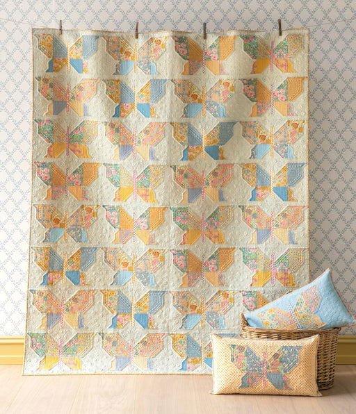 Pre Order Tilda - Songbird - Butterflies Quilt Kit - Light Blue - February 2026 - Modern Fabric Shoppe