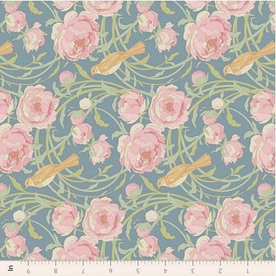 Pre - Order Tilda Songbird - Cora TIL100655 Blue - Half Yard - February 2026 - Modern Fabric Shoppe