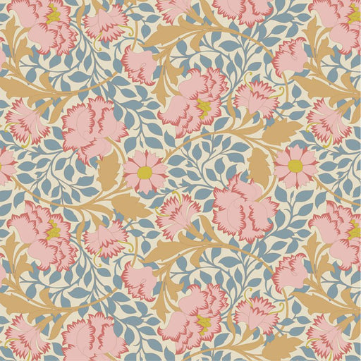 Pre - Order Tilda Songbird - Flora TIL100654 Blue - Half Yard - February 2026 - Modern Fabric Shoppe