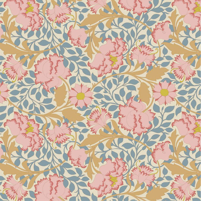 Pre - Order Tilda Songbird - Flora TIL100654 Blue - Half Yard - February 2026 - Modern Fabric Shoppe