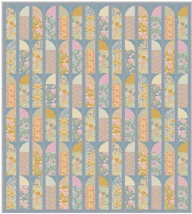 Pre Order Tilda - Songbird - Garden View Quilt Kit - Blue - February 2026 - Modern Fabric Shoppe