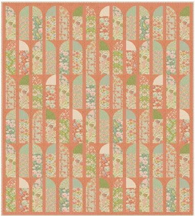 Pre Order Tilda - Songbird - Garden View Quilt Kit - Coral - February 2026 - Modern Fabric Shoppe