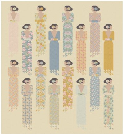 Pre Order Tilda - Songbird - Soiree Quilt Kit - Blue/Yellow - February 2026 - Modern Fabric Shoppe