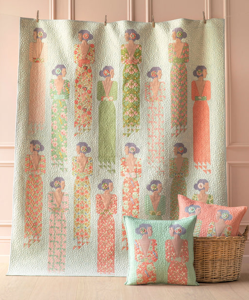 Pre Order Tilda - Songbird - Soiree Quilt Kit - Coral/Green - February 2026 - Modern Fabric Shoppe