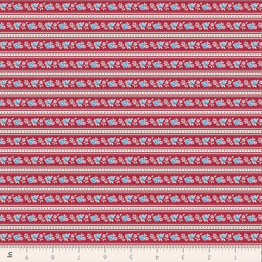 PRE-Order Tilda- Village Life- Agnes TIL100693 Burgundy- Half Yard- October 2026 - Modern Fabric Shoppe