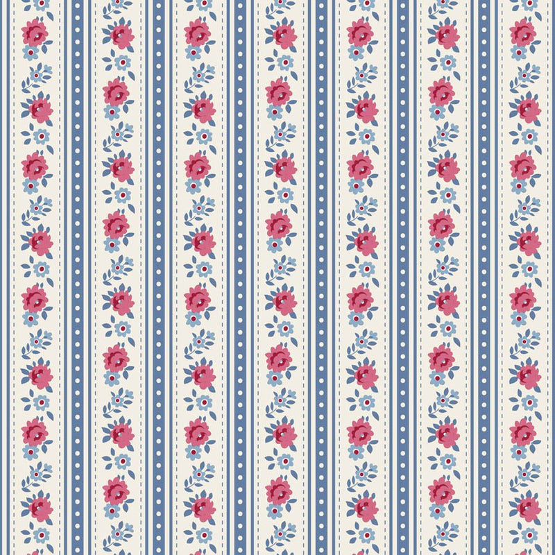 PRE-Order Tilda- Village Life- Agnes TIL100700 Blue- Half Yard- October 2026 - Modern Fabric Shoppe