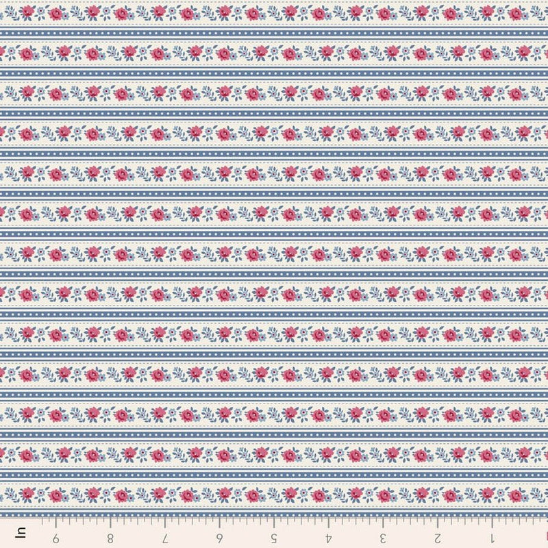 PRE-Order Tilda- Village Life- Agnes TIL100700 Blue- Half Yard- October 2026 - Modern Fabric Shoppe
