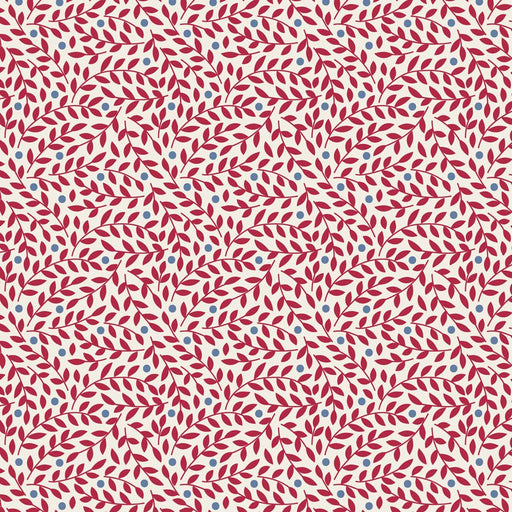 PRE-Order Tilda- Village Life Blenders- Lillian TIL110182 Burgundy- Half Yard- October 2026 - Modern Fabric Shoppe