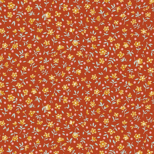 PRE-Order Tilda- Village Life Blenders- Mae TIL110176 Rust- Half Yard- October 2026 - Modern Fabric Shoppe