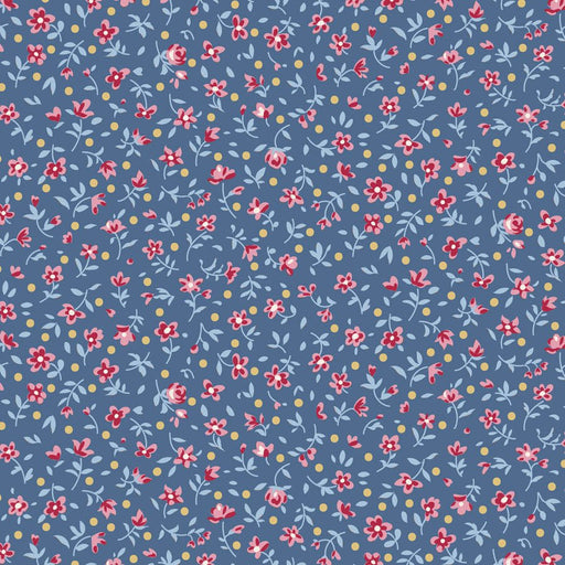 PRE-Order Tilda- Village Life Blenders- Mae TIL110185 Blue- Half Yard- October 2026 - Modern Fabric Shoppe